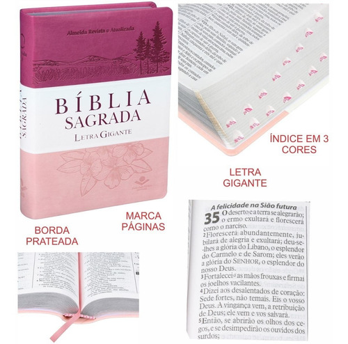 Bíblia Sagrada Letra Gigante C/ Índice Almeida Revista Atual