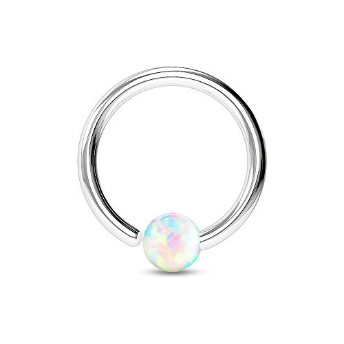 Aros - 20g, 18g, 16g, 14g 316l Surgical Steel Opal Ball Fixe