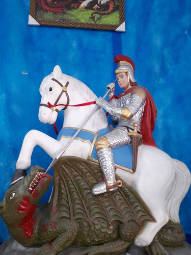 Imagem São Jorge 120 Cm Gesso Resinado * G R A N D E *