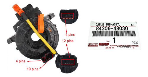 Cable Espiral Lexus Lx460 2007 2008 2009 5.7 V8 Urj202