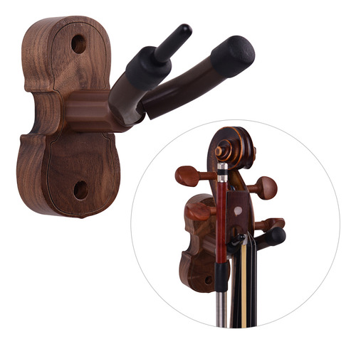 Soporte Violín Ganchos Madera Base