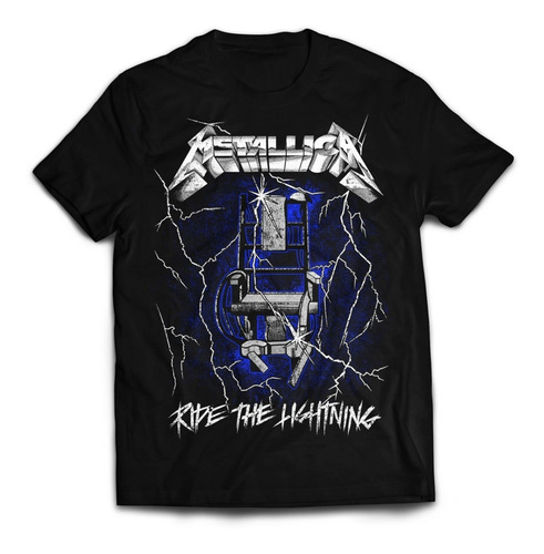 Imagen 1 de 4 de Camiseta Metallica Ride The Lightning Rock Activity