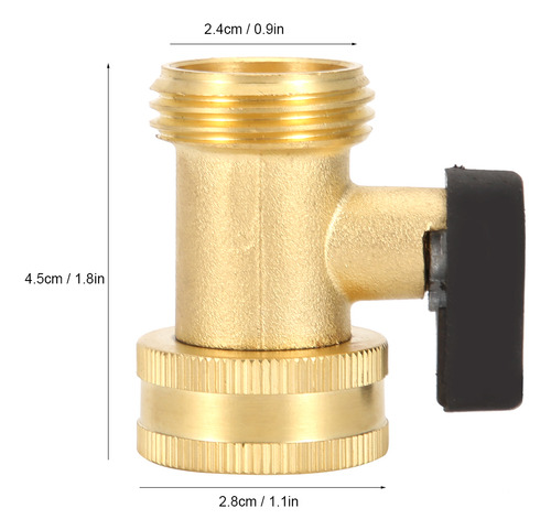 Conector De Válvula De Esfera 3/4 Dn20 De Latão Reto De Pass