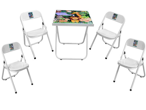 Mesa Mesinha Infantil Criança Aco Com 4 Cadeiras Promoção