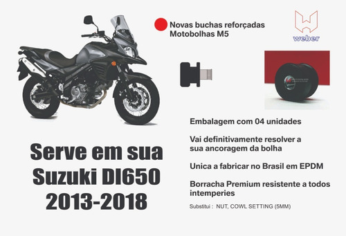 Bucha Reforçada Para Fixar Bolha Suzuki Dl650-vstrom C/04