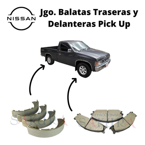Kit Balatas Frenos Del Y Tras Nissan Estacas 1996 Originales