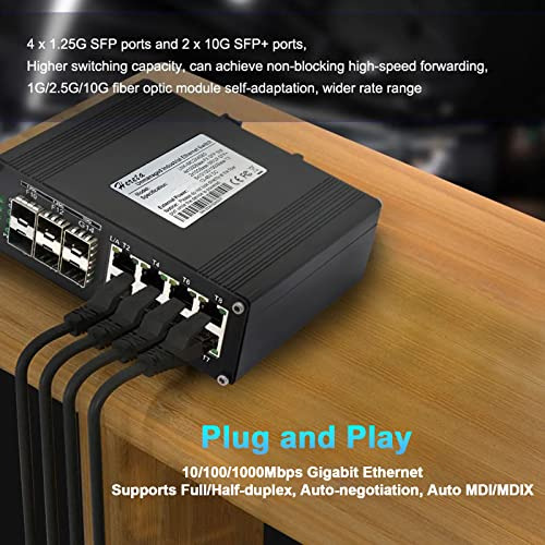 Switch Ethernet Óptico De Fibra Industrial Resistente