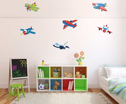 Vinilo Pared Infantiles Aviones Wall Stickers