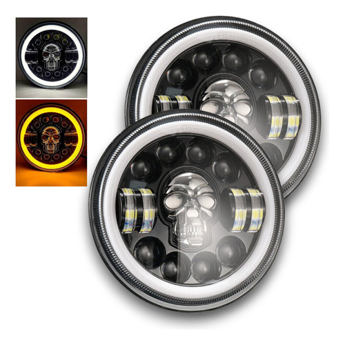 Juego Opticas 7 PuLG. Faro Led Jeep Wrangler Ika F100 Willy