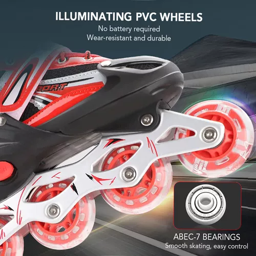 Patines en línea Patines en línea iluminados ajustables con ruedas