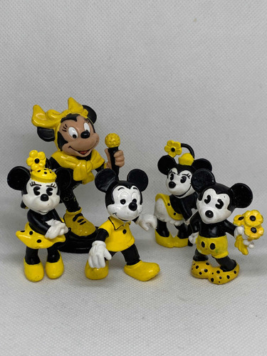 Miniatura Mickey E Minnie Dourados Bulyland