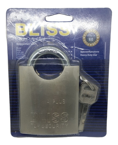 Candado De Seguridad Extra Grueso 60mm Calidad + 4 Llaves