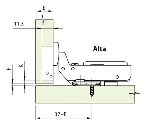 Dobradiça Click Slow 3d 110º Super Curva Com Calço Fgv/tn
