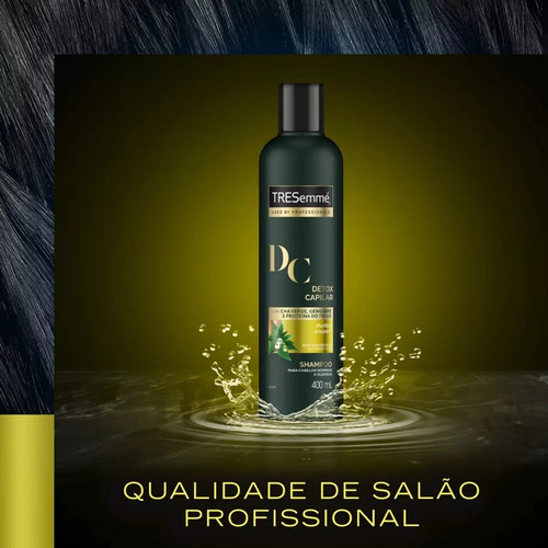 Shampoo Detox Capilar Cabelos Nutridos 400ml Tresemmé