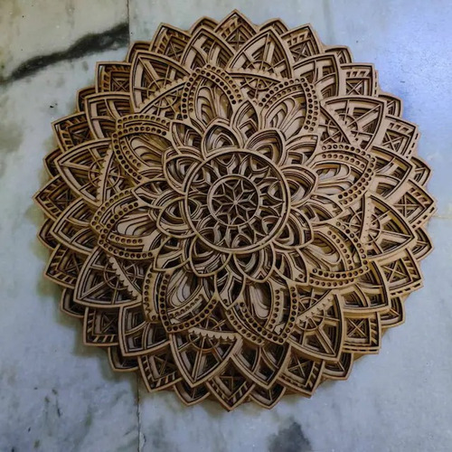 Cuadro Decorativo Mandala 3d Arte En Madera