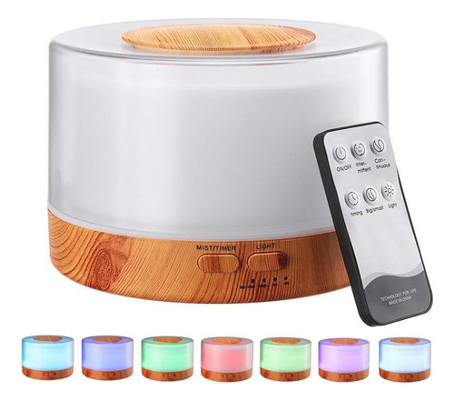 Difusor De Aromas Humidificador De Aire 500ml Luz Led Kp1780 Color Claro 110v/220v