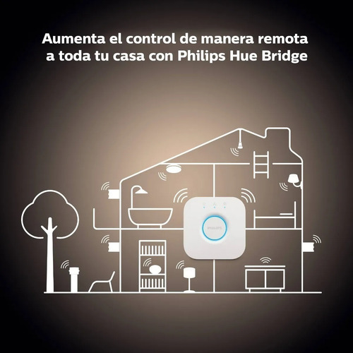Imagen 5 de 7 de Philips Hue Lampara Led E27 Blanco Cálido 9.5w 1100 Lm