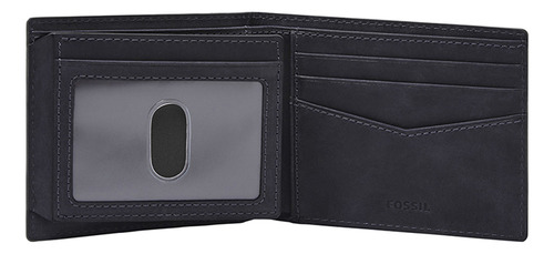 Cartera Para Hombre Azul Marino Medianoche Ml4397406 Fossil