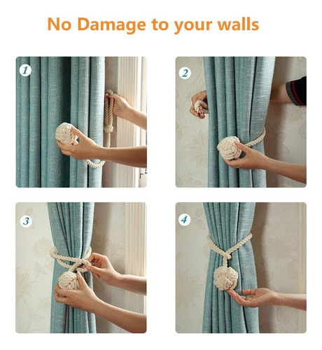 4ps Abrazaderas Para Cortinas Cordón P Cortinas Hecho Mano