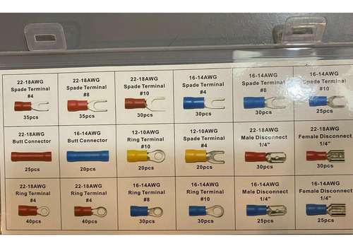 520 Terminais De Fios Elétricos Isolados Sortidos C