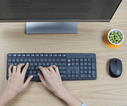 Kit Teclado E Mouse Wireless Logitech Sem Fio Mk235