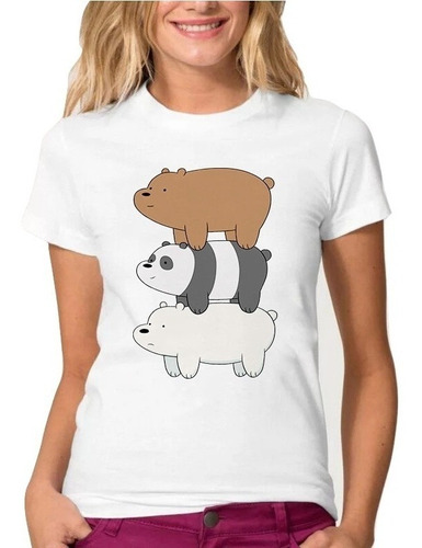 Polera Osos Escandalosos Polar Panda Pardo