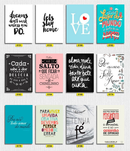 Placas Decorativas - Frases/pensamentos - Promoção - 20x30