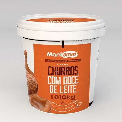 Imagem 1 de 3 de Manicrem Pasta Amendoim Sabor Churros Doce De Leite 1,010kg