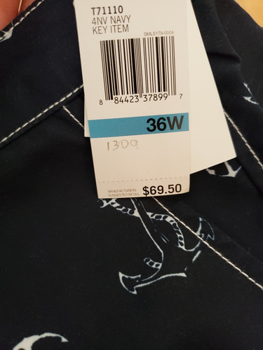 Imagen 6 de 7 de Pantalon De Baño Azul Anclas Nautica 36w ( 1309 )