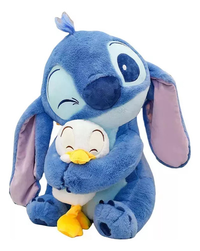 Peluche Stitch Guiño Abrazando A Un Pato Lilo & Stitch