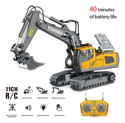 Rc Excavator 1/20 2.4ghz Camión De Construcción Rc Aleación