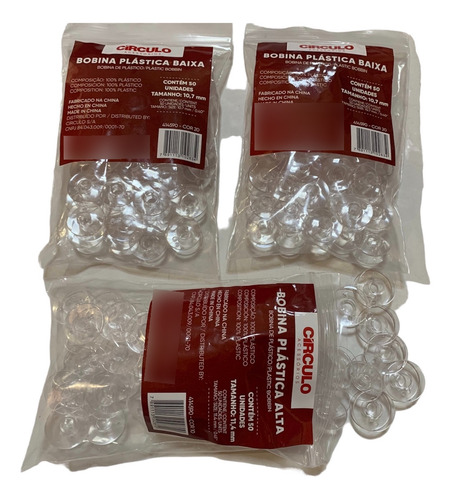 Bobina Plastca Para Maquina De Coser- Circulo X 50 Unidades