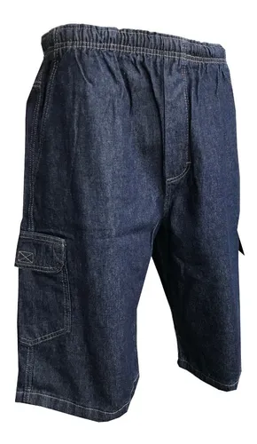 Bermuda Cargo Jeans Masculina El stico E Cord o P Ao 60