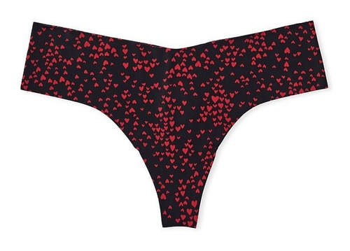 Victoria's Secret Sexy Tanga Panty Negro Corazon  312939