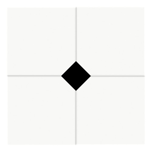 Cerámica Damero Octogonal Mate Satinado 20x20 Revestimiento Blanco