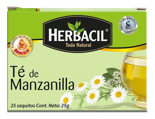 Té De Manzanilla Herbacil C/25 Sobres (broncolin)