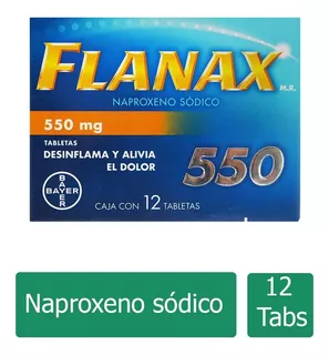 Flanax 550 550 Mg Caja Con 12 Tabletas