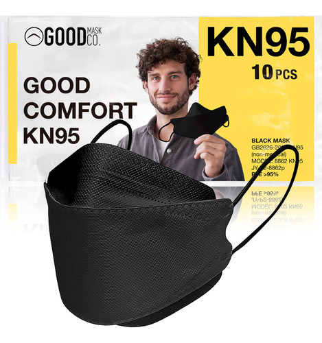 Good Mask Co. Kn95 Mascarillas Desechables Plegables, Comoda