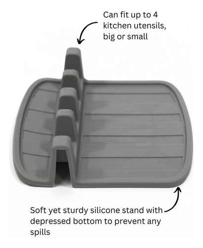 Soporte Para Utensilios De Cocina Con 4 Ranuras (turquesa)
