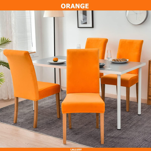 Funda De Silla Aterciopelada Elástica Y Suave Para Comedor
