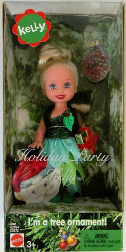 Barbie Kelly Holiday Party Kelly Doll Tree Ornament (2004)