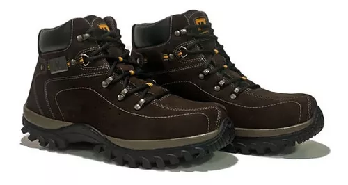 Coturno Masculino Bota Caterpillar PVC Cano Curto Preto Marrom