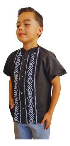 Camisa Guayabera De Manta Para Niño 