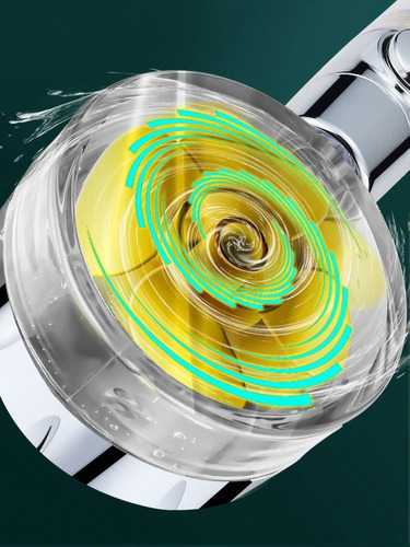 Ducha de alta presión con rotación de 360º con hélice de color amarillo
