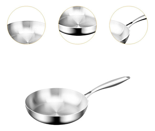 Sartén De Acero Inoxidable Para Cocina Moderna 28cm