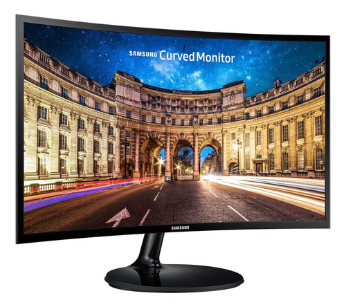 Imagen 2 de 9 de Monitor gamer curvo Samsung C24F390FH led 24 " black high glossy 100V/240V
