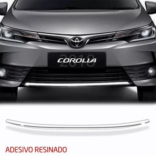 Imagem 3 de 6 de Kit Friso Para-choque Corolla 2018 Dianteiro Traseiro Resina