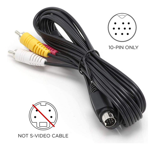 Cable De Audio Y Video S Video A 3 Rca 6 Pies 10 Pines