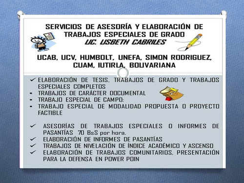 Imagen 2 de 5 de Asesorías De Tesis, Proyectos, Revisión, Correcciones