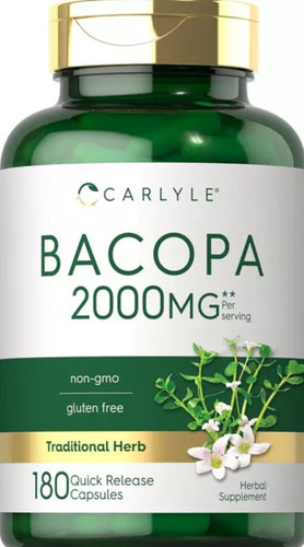 Bacopa 1000 Mg 180 Capsulas Carlyle